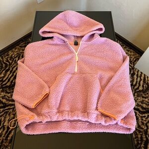pink/purple quarter zip sherpa
